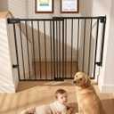 Babelio No Bottom Bar Baby/Dog Gate for Stairs, 28" H, 27.5-40.6" W, Black