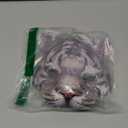 Halloween Tiger Half Face Mask Animal Mask Animal Cosplay Mask for Halloween Masquerade Party Costume Cosplay Props - White Tiger