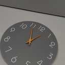 Mosewa Wall Clock Silent Non Ticking Decorative for Kitchen Bedroom Bathroom Office Living Room Battery Operated 10 Inch Gray Modern