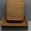 Irenare 6 Pack Wicker Bread Basket 17.7 Inch Woven Bread Serving Baskets for Gifts Poly Rattan Fruit Tabletop Food Trays for Display Vegetables Restaurant Kitchen Snacks