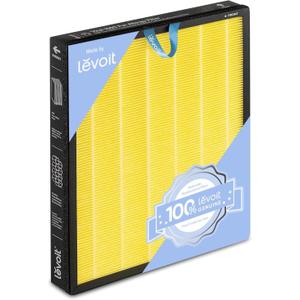 LEVOIT Genuine Vital 100S-P Air Purifier Pet Allergy Replacement Filter, Supports HEPA Sleep Mode, High-Efficiency Activated Carbon for Removal of Pet Dander, Smoke, Vital 100S-RF-PA , 1 Pack, Yellow