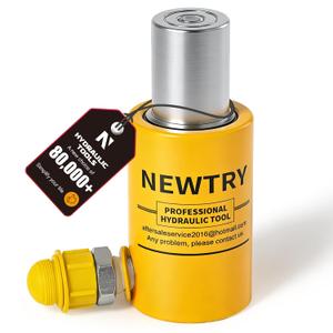 NEWTRY 10 ton Hydraulic Ram Jack Cylinder Short Type 2 Stroke Porta Power Ram Industrial Lifting Jack Retract Automatically for Shipping Building Construction