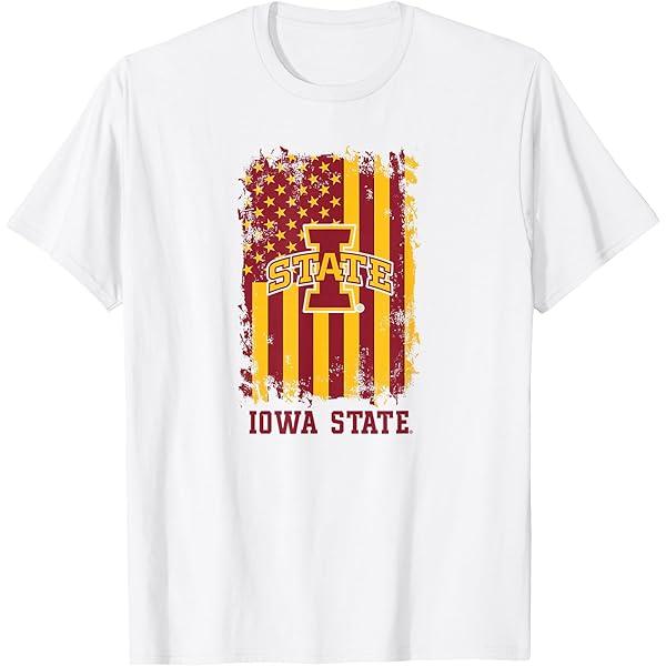 Iowa State Cyclones Patriotic Retro American Flag T-Shirt, Size 3XL