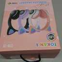 Kids Bluetooth Wireless Over-Ear Cat Ear Headphones with Microphone for Kids Teens Adults (Pink)