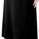 Baby'O Women's Basic Modest 26" Below The Knee Length Stretch Knit Straight Skirt (Black - 10)
