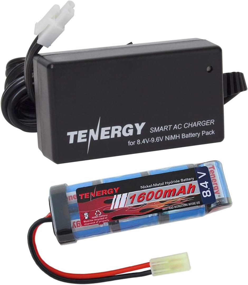 Tenergy 8.4V NiMH Flat Battery Pack w/Mini Tamiya Connector High Capacity 1600mAh Battery