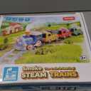 MORECOLL Train Set for Toddlers w/Steam, Music & Lights - First Choo Choo Train for Toddlers, Electric Train Set for Kids, Magnetic Train Toys, Christmas Birthday Gifts for Boys Girls