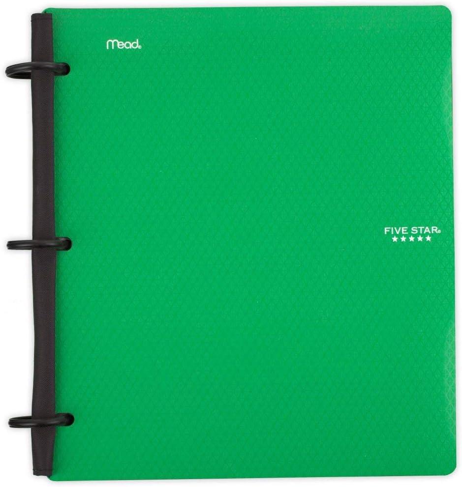 Five Star Flex Hybrid NoteBinder, 1-1/2 Inch Binder with Tabs, Notebook and 3 Ring Binder All-in-One, Green (72401)
