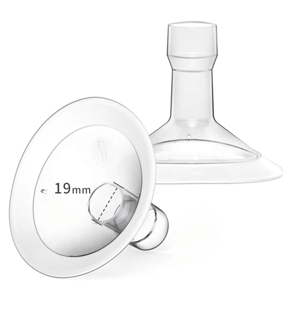 19mm Oval Pump Flanges Compatible with Medela Breast Pump, Replacement Parts Compatible with Pump in Style, Symphony, Swing Maxi Harmony and Personalfit Flex