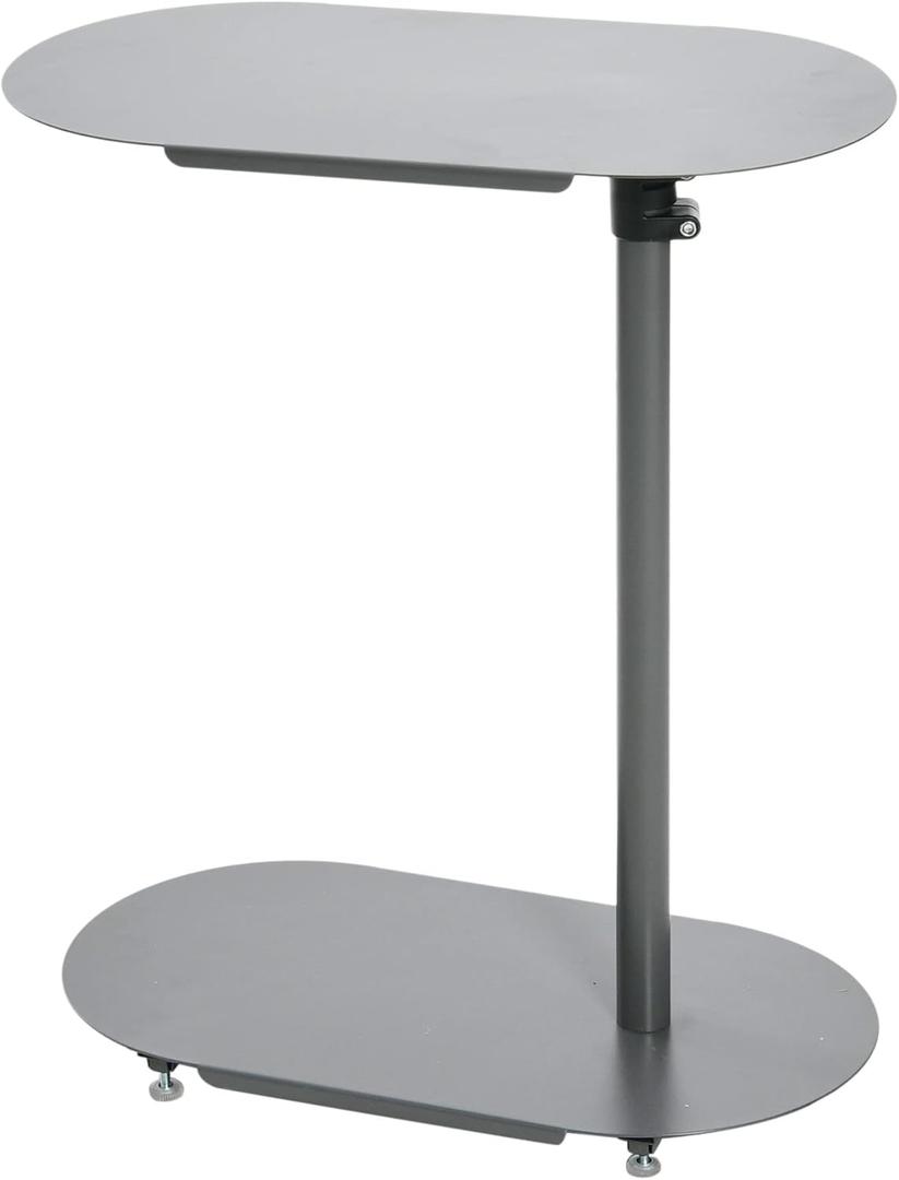 Main + Mesa Modern Adjustable C-Table, Dark Grey