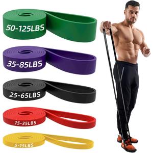 Resistance Bands, Long Exercise Bands for Men & Women Home Gym - Premium Training Bands Perfect for Pull Ups, Stretching and Full-Body Workouts