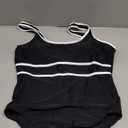 Cromi Womens One Piece Swimsuits Color Block Bathing Suit Sport Swimwear Slimming Modest Monokini (X-Large, 1 Black White)