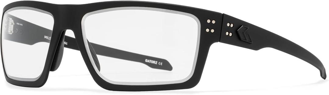 Gatorz Eyewear Sentix MILSPEC Ballistic Sunglass - Made in the USA (Black Frame With Black Logo - Milspec Ballistic Photochromic)