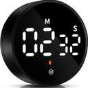 Kitchen Timer Magnetic Classroom Timer for Kids, Rotation Countdown Countup Timer Large LED Display with Volume & Brightness Adjustable for Cooking/Exercise, Easy to Use Even for Seniors or Children