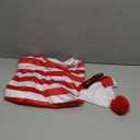 Family Halloween Costume，Red and White Striped Cosplay T-Shirt, Outfit Glasses Hat Shirt Suits XL