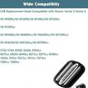 Pack of 2 Series 5 Series 6 53B Shaver Replacement Head Compatible with Braun S5 S6 Razors, Compatible with Braun S5 Replacement Head, for Series 5(New Gens) Razor 5020s, 5049cs, 6020s, 6072cc, 6090cc Etc