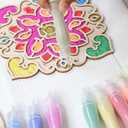 2 x Kulture Khazana: Make Your Own Wooden Rangoli - 2-in-1 Sand & Paint Art Kit - Creative Diwali Activity, Mess-Free Drop Cloths, Kids DIY Sensory Craft