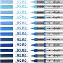 Mifuner Acrylic Paint Pens Set,12Colors Soft Brush Tip Acrylic Paint Markers, Direct-Liquid Ink System,Colored Marker Pen for Rocks,Wood,Ceramic,Canvas, Eggs DIY Painting Art Supplies.Blue