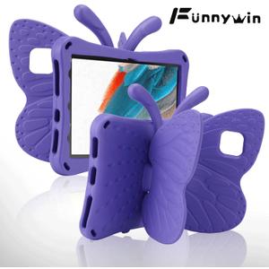 Kindle Fire HD 10 Kids Pro Tablet Case Fire HD10 2021 2023 10.1 11th 13th Generation Butterfly Case with Kickstand EVA Full Boby Rugged Shockproof Kids HD 10 Plus Tablet Cover for Girl Gift (Purple)