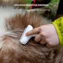 Taomypets Self Cleaning Grooming Rake Brush for Shedding Gently Removes Loose Undercoat Mats Tangled Deshedding Grooming Tool for Dogs Cats Extra Wide (Black)