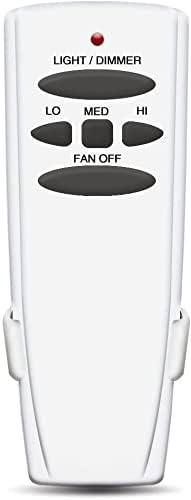 Ceiling Fan Remote Control with Light Dimmer Function Replacement for Hampton Bay UC7078T, No Reverse, Wall Mount Included