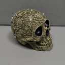UJOY Creative Skull Flowers Sculpture 8.1'' Human Head Skeleton Statue Collectible Halloween Decoration Home Decor