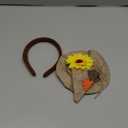 4Pcs Halloween Straw Hat Costumes Straw Sunflower Wizard Hat with Necklace Wristband Decoration for Harvest Carnival Cosplay Adornment