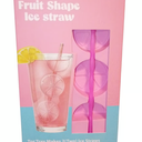 Fruit shape ice straw mold new,  Ice Cube Straw Mold, Pack of 3