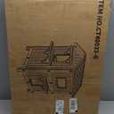 Weatherproof Outdoor Cat House with Insulated Liner for Feral Multi Cats, 2 Storey Insulated Elevated Cat Shelter with Escape Door, Easy Assemble, Expansive Interior, Grey 34" D x 21" W x 21.5" H