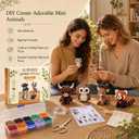 Tiny 3D Beaded Animal DIY Kit-Bead Animal Making Kit for Beginners Adults,Mini 3D Beaded Animals Craft Set,Cute Handmade Bead Art Mosaic Kit with Instructions, Stress Relief Creative Desk Decor Gift