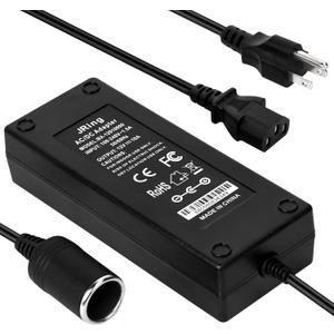 JRing AC to DC Converter 10A 110-220V to 12V Under 120W Car Cigarette Lighter Socket Power Adapter for Car Vacuum Tire Inflator and Other Car Devices