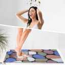 Shower Mat Non Slip, 15.736 Inch, Shower Mats for Showers Anti Slip, Non Slip Bath Mat for Shower and Bathroom, Wet Area, Quick Drying, No Suction Cups, Colored Pebbles