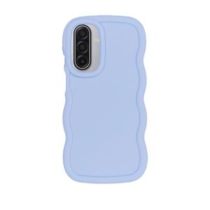 WOGROO Slim Fit Case for Samsung Galaxy A23 5G/4G, Wave Frame, Cute Soft TPU Thin Protective Phone Cover for Women, Light Purple