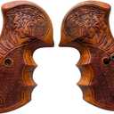 New! Grips Compatible with Ruger GP 100, Super Redhawk, Tiger Carving Rosewood, Handmade