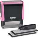 Trodat Printy 4913 Self-Inking Do It Yourself (DIY) 5 Line Personalized Custom Message Stamp with Black Ink (Pink)