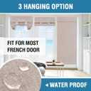 H.VERSAILTEX French Door Curtains Linen Textured Privacy Blinds Kitchen Window Curtains Waterproof 26 X 68 Inch Room Darkening for Glass Door Tie Up Shade, 1 Panel, Heather Sand