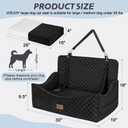 JOEJOY Dog Car Seat for Medium/Large Dogs - Reversible Dual-Sided Travel Dog Car Bed with Memory Foam, Washable Pet Booster Seat for Dogs up to 55 lbs or 2 Small Dogs, 2 Safety Leashes, Black