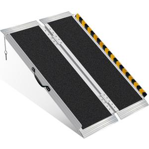 4FT Portable Wheelchair Ramp – 800lb Capacity, Folding Non-Slip Aluminum Handicap Ramp, Ramps for Wheelchairs for Home, Doorways, Stairs, Thresholds, Car Curbs, Scooters & Carts