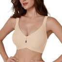 Womens Seamless Wireless Supportive Bra Push Up Comfortable Soft No Underwire Full Coverage Everyday Bra (XXXL)