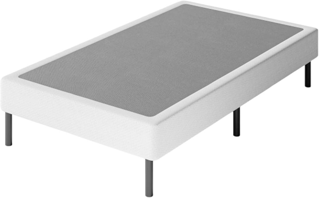 14 Inch Box Spring with Sturdy Leg Support, Metal Heavy Duty Mattress Foundation, Easy Clean Fabric Cover, Noise Free, Easy Assembly (Twin)