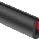 EPDM Rubber Edge Trim, 1/8" Self Adhesive, Black, 20Ft, Fit for 3/32"-5/32" Width Edge, Weather Resistant, Easy to Cut, Bend, Install and Remove