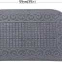 COSY HOMEER 39X20inch Anti Fatigue Kitchen Rug Mats are Made of 100% Polypropylene Half Round Rug Cushion Specialized in Anti Slippery and Machine Washable, Grey