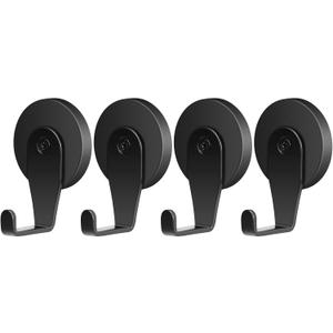 FYY Magnetic Wreath Hanger, 4 Pack Heavy Duty Magnets with Hook for Refrigerator, Christmas Decoration Magnetic Hooks for Metal Front Door, Cruise Hook Hanger for Hanging Cabins Grill Coat Pattern 1