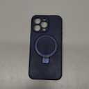 TORRAS Upgraded 360 Spin Magnetic Stand for iPhone , Fit for MagSafe, Built-in Kickstand & Ring Holder, Mil-Grade Protective Soft Edge Translucent Case , Black 6.5x3.3 Inch