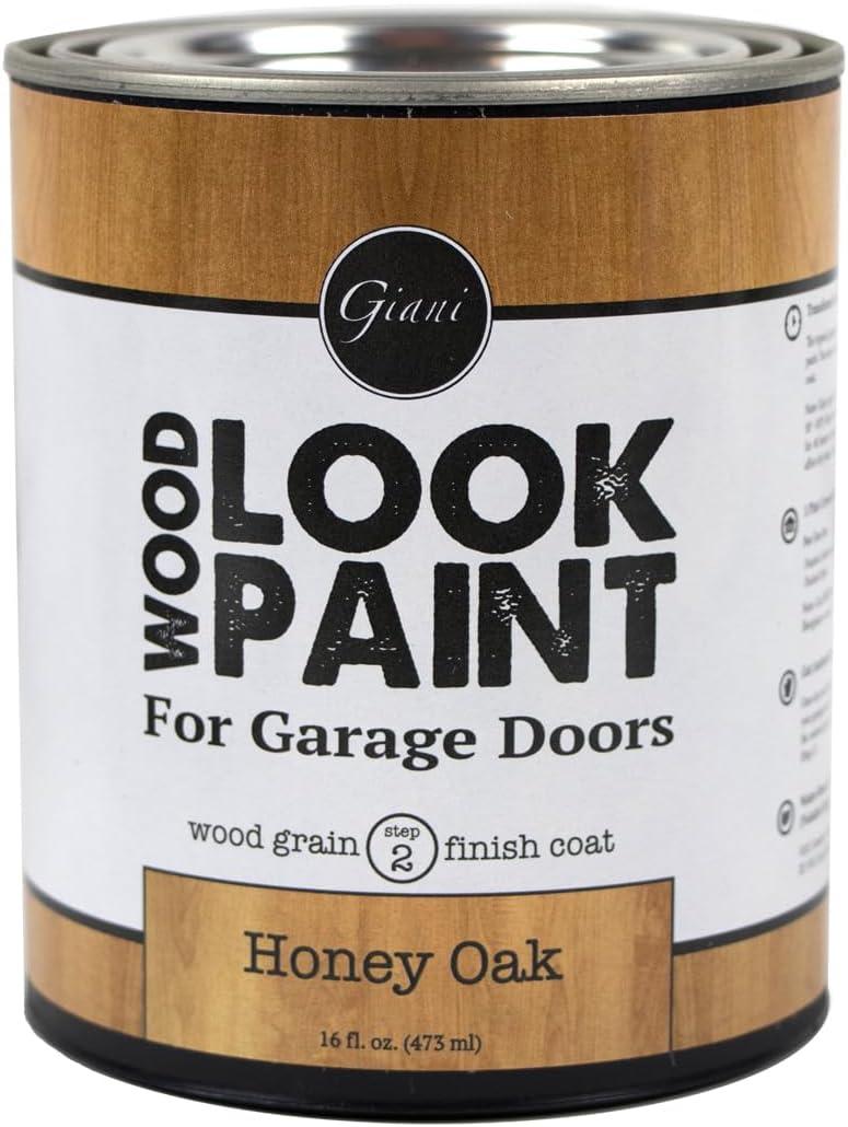 Giani Wood Look Paint for Garage Doors- Step 2 Wood Grain Finish Coat, Pint (Honey Oak)