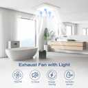 Lightania Bathroom Exhaust Fan with Light & Humidity Sensor, 130 CFM, 1.0 Sones, 5CCT, Ceiling Mount Bathroom Fan with Light, Adjustable Bathroom Vent Fan, 4 Inch Duct, ETL/FCC/Wet Rated Certified, 5CCT Dimmable