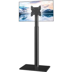 Universal TV Stand Monitor with Mount 100 Degree Swivel Height Adjustable and Tilt Function for 19 to 43 inch LCD, LED OLED TVs,Space Saving Standing Bedroom Living Room Corner,Black