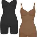 EUYZOU Shapewear Bodysuit for Women Tummy Control Seamless Sculpting Body Shaper Top M/L