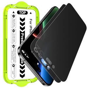 Esanik 2-Pack for iPhone Air Matte Privacy Glass Screen Protector, Anti-Glare & Anti-Spy,Anti-Reflection, Smooth as Silk, Military-Grade 9H Hardness,Flawless Fit Tray