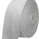 PAMIR TONG Light Gray Herringbone Twill Tape Ribbon 1 1/2 Inch - 20 Yards Roll, Natural Soft Cotton Binding Edge Trim for Tote Bag & Purse Straps, Apron Strapping, Sewing, Cotton Bags, DIY Crafts.